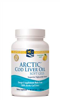 Nordic Naturals Arctic Cod Liver Oil Lemon 1000 mg 90 gels
