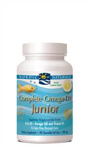 Nordic Naturals Complete Omega-D3 Junior Lemon 500 mg 90 Chewable gels