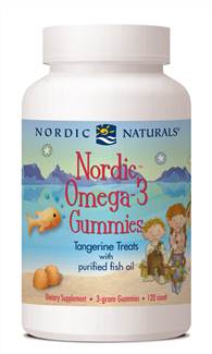 Nordic Naturals Omega-3 Gummies Tangerine Treats 120 Count