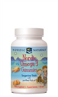 Nordic Naturals Omega-3 Gummies Tangerine Treats 60 Count