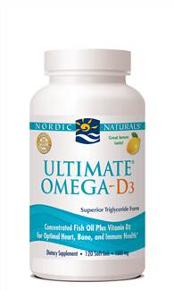 Nordic Naturals Ultimate Omega-D3 Lemon 1000 mg 120 gels