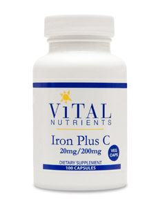 Vital Nutrients Iron Plus C 100 caps