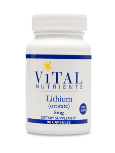 Vital Nutrients Lithium (orotate) 5 mg. 90 caps