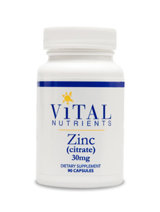 Vital Nutrients Zinc Citrate 30mg 90 caps