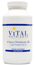 Vital Nutrients Osteo-Nutrients II w/K2-7 240 caps