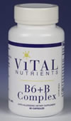 Vital Nutrients B6 + B complex  60 caps