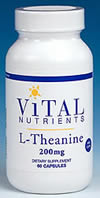 Vital Nutrients Theanine (L-Theanine) 200mg 60 caps