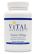 Vital Nutrients Niacin Extended Release 500 mg. 90 caps