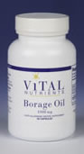 Vital Nutrients Borage Oil 1000 mg. 240 GLA 60 caps