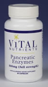 Vital Nutrients Pancreatic Enzymes 500 mg. 90 caps