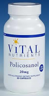 Vital Nutrients Policosanol 20 mg. 60 vcaps