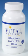 Vital Nutrients Rhodiola Rosea 3% 200 mg 120 vcaps